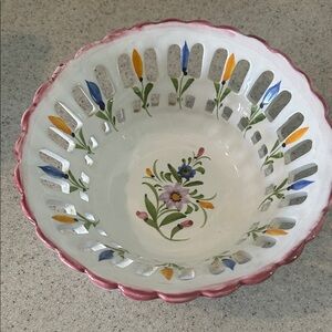 Floral Han painted in Portugal Ceramic Bowl